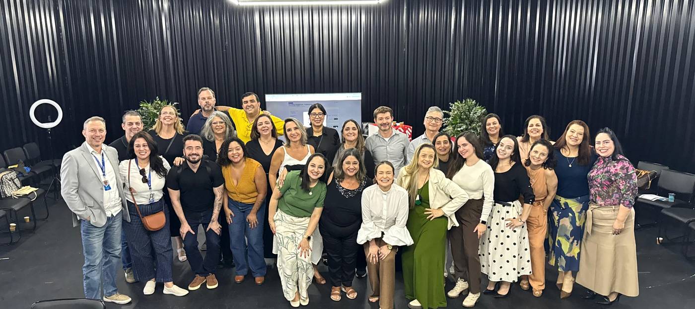 Turma reunida ao final de um workshop
